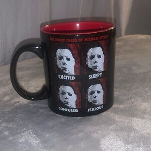 NEW- OVERSIZED Michael Myers Oversized Black and Red Mug
